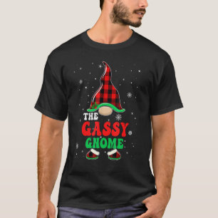 T-shirt Gassy Gnome Buffalo Plaid Matching Family Christma