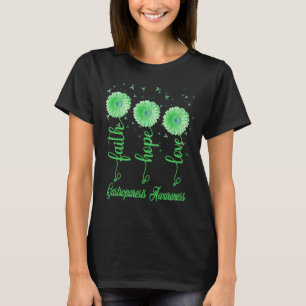 T-shirt gastro-parèse foi espoir amour fleur marguerrièr