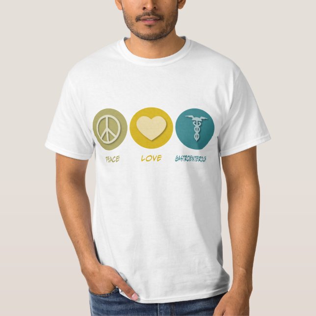 T-shirt Gastroentérologie d'amour de paix (Devant)