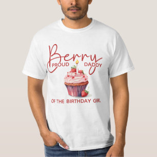 T-shirt Gâteau aux fraises Berry Proud Daddy pour un 1er a