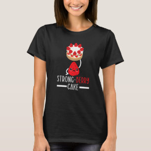 T-shirt Gâteau aux fruits rouges fort Haltérophile cueille