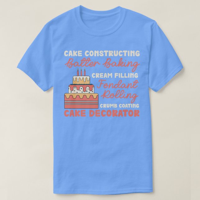 T-shirt Gâteau Construisant Batter Baking Crème Remplissan (Design devant)
