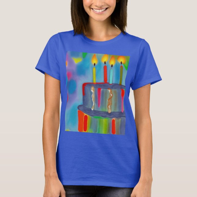 T-shirt Gâteau d'anniversaire (Devant)