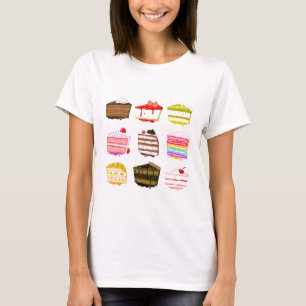 T-shirt Gâteau d'anniversaire de gâteau mignon avec crème