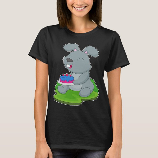 T-shirt Gâteau d'anniversaire de lapin (Devant)