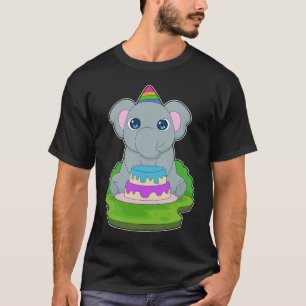 T-shirt Gâteau d'anniversaire éléphant