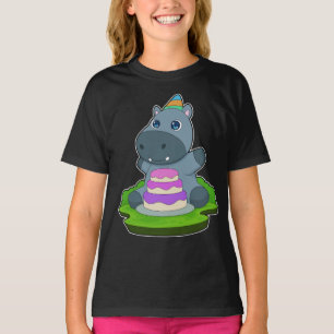T-shirt Gâteau d'anniversaire hippo