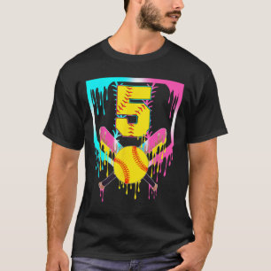 T-shirt Gâteau de 5e anniversaire Softll Home Plate Drip G