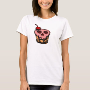 T-shirt Gâteau de crâne avec la cerise