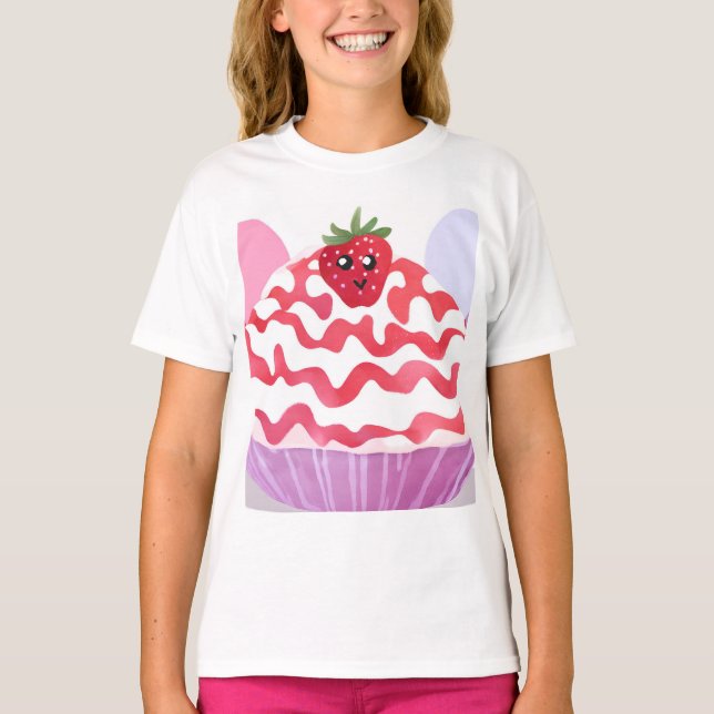 T-shirt Gâteau de rêve aux fraises (Devant)