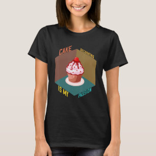 T-shirt Gâteau Décoration Passion Cuisine Sarcastique