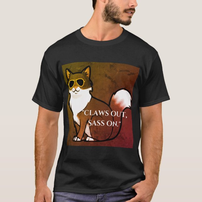 T-shirt "Gateway Cat - Claws Out Sass On" (Devant)