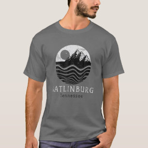 T-shirt Gatlinburg Montagnes Vintages Randonnée Camping Te