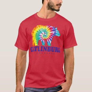 T-shirt Gatlinburg Tennessee Bear Tie Dye Vintage Retro