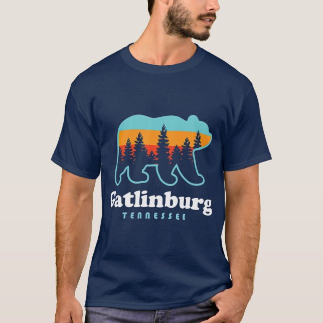 T-shirt Gatlinburg Tennessee Ours Great Smoky Mountains (Devant)