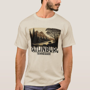 T-shirt Gatlinburg Tennessee Vintage Smoky Mountains