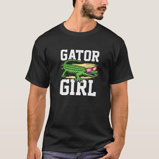 T-shirt Gator Girl for Men Crocodile femmes (Devant)
