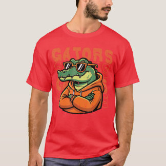 T-shirt Gator Sunglasses Women Boys Girls Youth Meneen vin