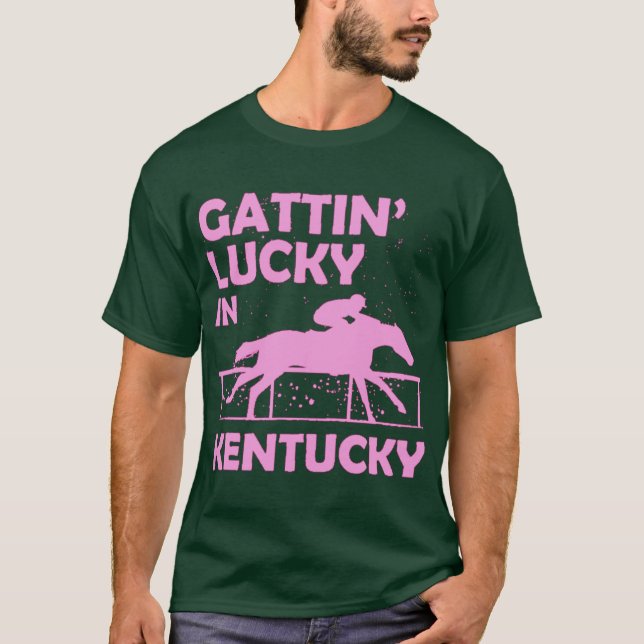 T-shirt Gattin Lucky dans Kentucky Horse Racing Cute Pride (Devant)