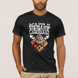 T-shirt gaufre est ma langue d'amour