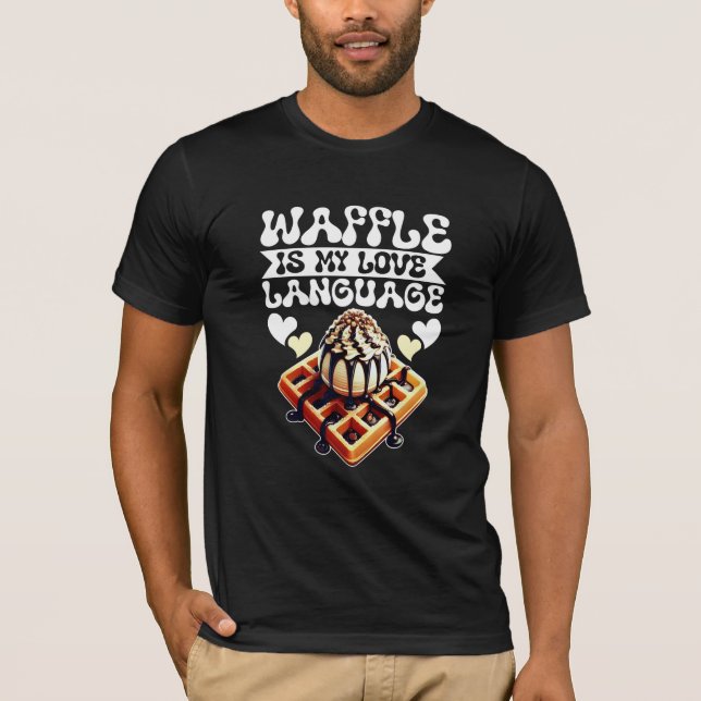 T-shirt gaufre est ma langue d'amour (Devant)