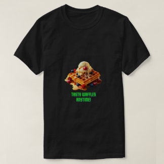 T-shirt gaufre savoureuse : gaufres dorées et croustillant
