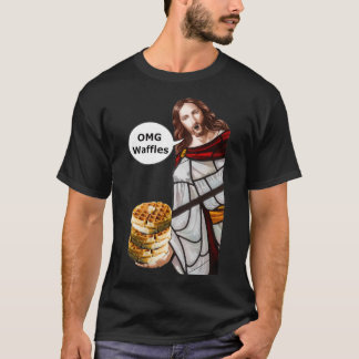 T-shirt gaufres Jesus OMG