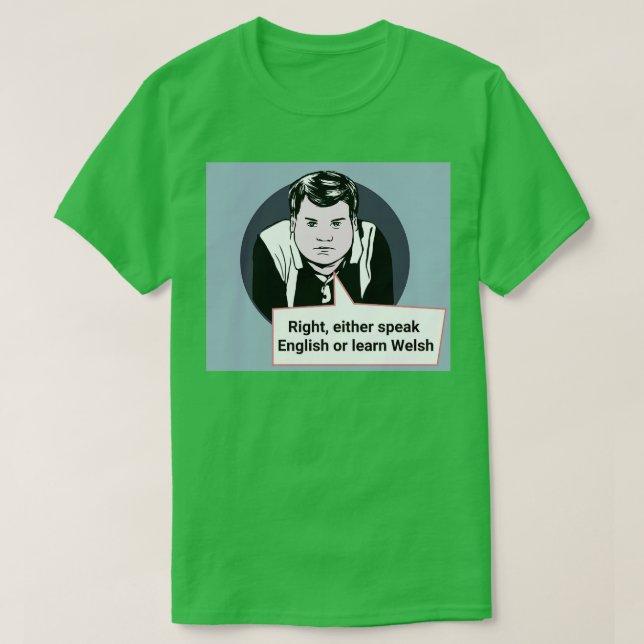 T-shirt Gavin et Stacey Art droit soit parler anglais ou (Design devant)