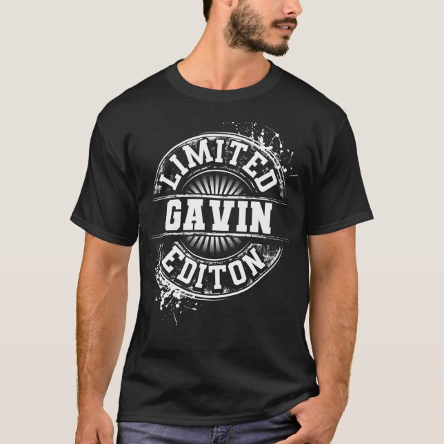 T-shirt GAVIN Limited Edition Funny Nom personnalisé (Devant)