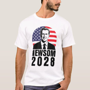 T-shirt Gavin Newsom 2028 pour le président américain Drap