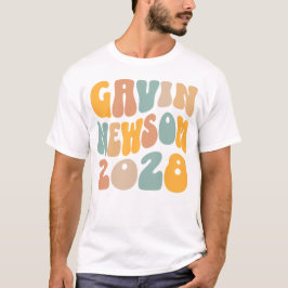 T-shirt Gavin Newsom 2028 Pour Président Wavy Text