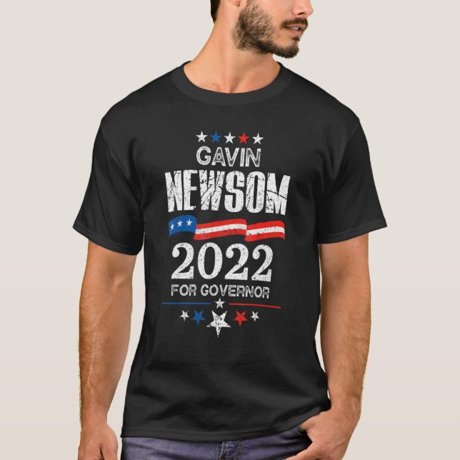 T-shirt Gavin Newsom California Gouverneur élection 2022 D (Devant)