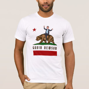 T-shirt Gavin Newsom Californie Drapeau et ours