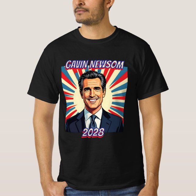 T-shirt Gavin Newsom pour le Président 2028 | (Devant)