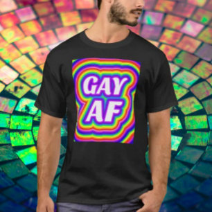T-shirt Gay AF Arc-en-ciel