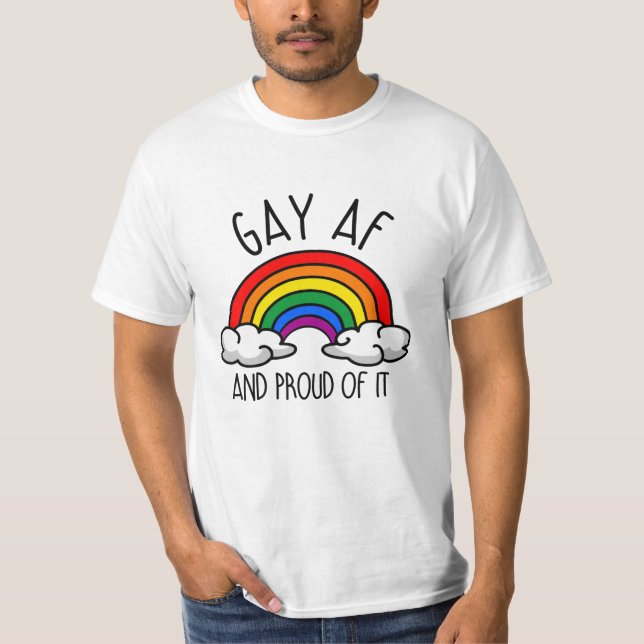 T-shirt GAY AF et fier de lui (Devant)