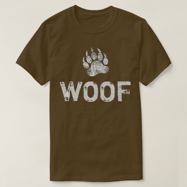 T-shirt Gay Bear Pride distressed Bear Paw WOOF Premium  (Design devant)