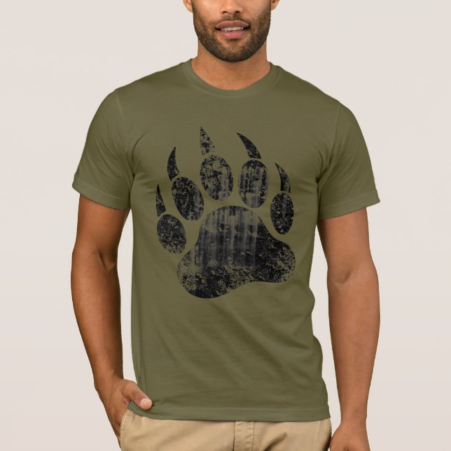 T-shirt Gay Bear Pride en détresse Oear Paw HOT! (Devant)