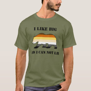 T-shirt Gay Bear Pride J'aime les gros ours et je ne peux 