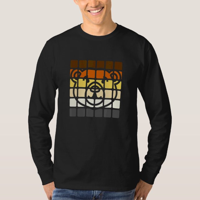 T-shirt Gay Bear  with Bear Pride Flag Gay Daddy 1 (Devant)