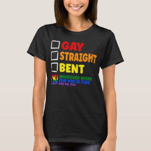 T-shirt Gay Bent droit LGBTQ+ Ally Pride Mois homosexu
