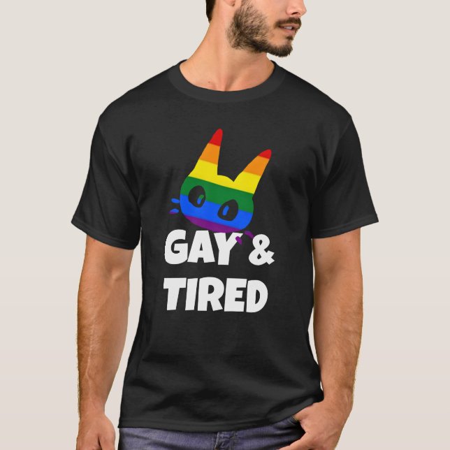 T-shirt Gay et fatigué (Devant)
