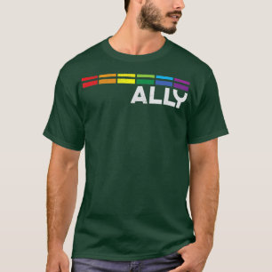 T-shirt Gay Fier Ally Bars Égalité LGBTQ Rainbow Flag Pr