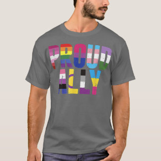 T-shirt Gay Fier Ally LGBTQ Lesbian Biseual Trans Pan Que