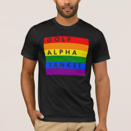 T-shirt GAY Golf Alpha Yankee Alphabet phonétique