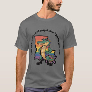 T-shirt Gay Gumbo Gator Girl Pride surdimensionnée