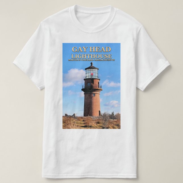 T-shirt Gay Head Lighthouse, Martha's Vineyard MA (Design devant)