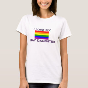 T-shirt Gay / Lesbienne J'aime Ma Fille Gay -Chemise