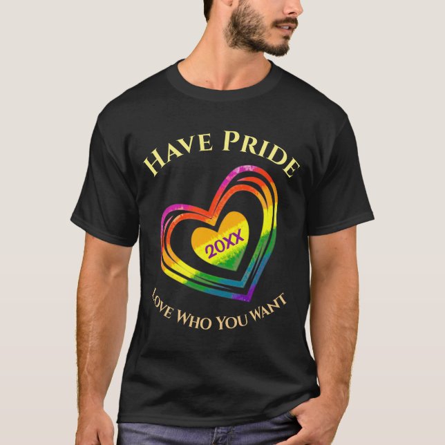 T-shirt Gay LGBTQ Ont Fierté Mois Amour Qui Vous Voulez (Devant)