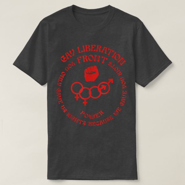 T-shirt Gay Liberty Front Lesbian Queer Power LGBT Prid (Design devant)